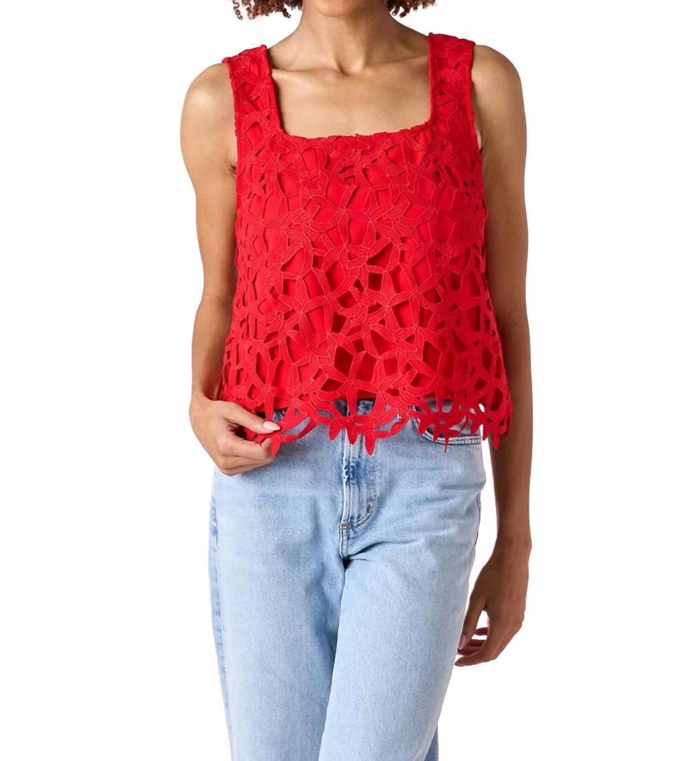 NEW CROSBY BY MOLLIE BURCH dutton tank in pomegranate
